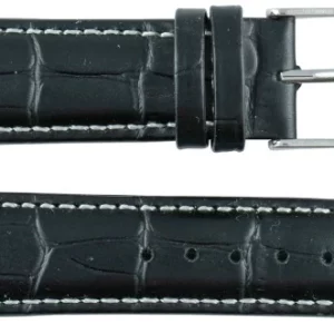 White leather crocodile watch band - EUROWATCHMAKINGSTORE.COM